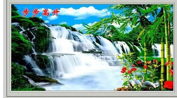 找手工活加工項(xiàng)目加盟仿真動(dòng)感山水畫制作(圖2)