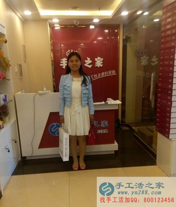 手工愛好者的福音！河南濟(jì)源程女士來手工活之家考察找到珠繡手工活(圖1)