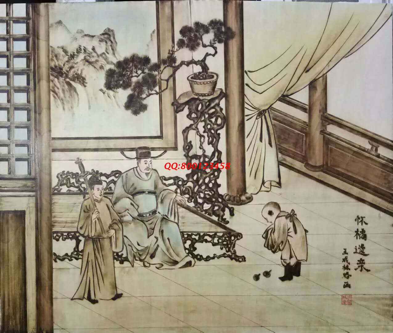 【民間手工藝品推介】邱縣傳統(tǒng)純手工烙畫，《二十四孝系列》預(yù)約定制，尺寸46*39cm