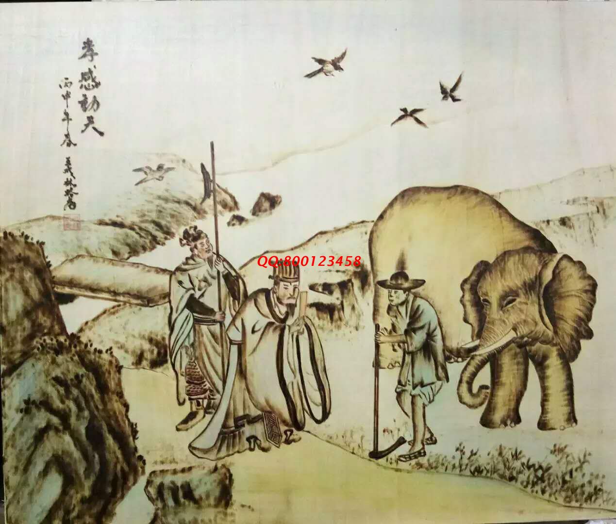 【民間手工藝品推介】邱縣傳統(tǒng)純手工烙畫，《二十四孝系列》預(yù)約定制，尺寸46*39cm