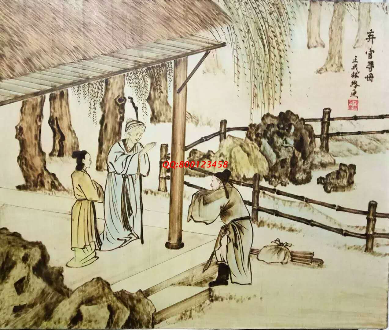 【民間手工藝品推介】邱縣傳統(tǒng)純手工烙畫，《二十四孝系列》預(yù)約定制，尺寸46*39cm