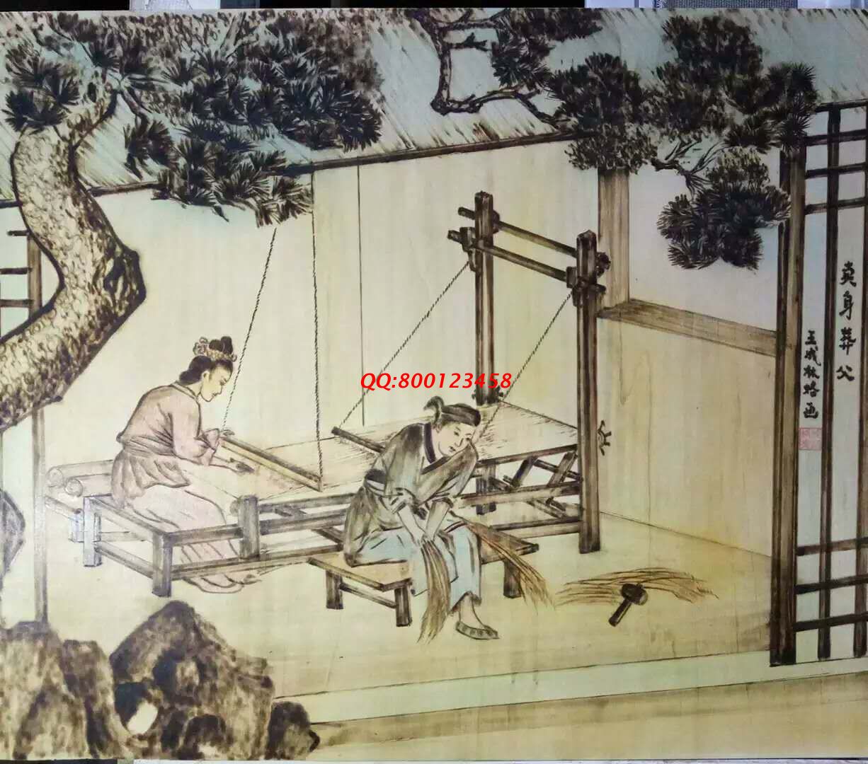 【民間手工藝品推介】邱縣傳統(tǒng)純手工烙畫，《二十四孝系列》預(yù)約定制，尺寸46*39cm