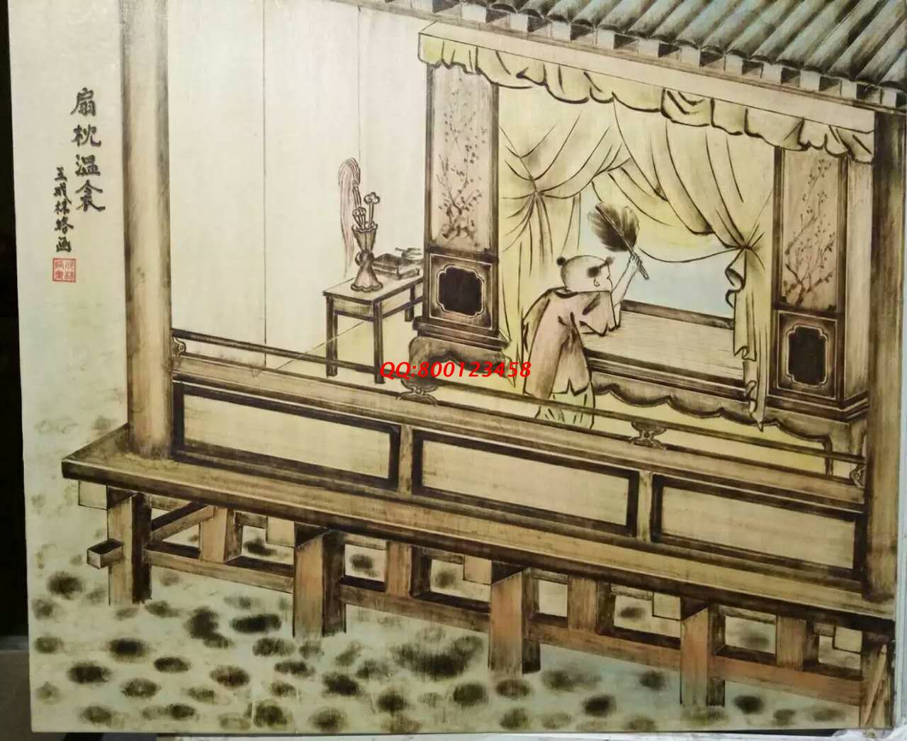 【民間手工藝品推介】邱縣傳統(tǒng)純手工烙畫，《二十四孝系列》預(yù)約定制，尺寸46*39cm