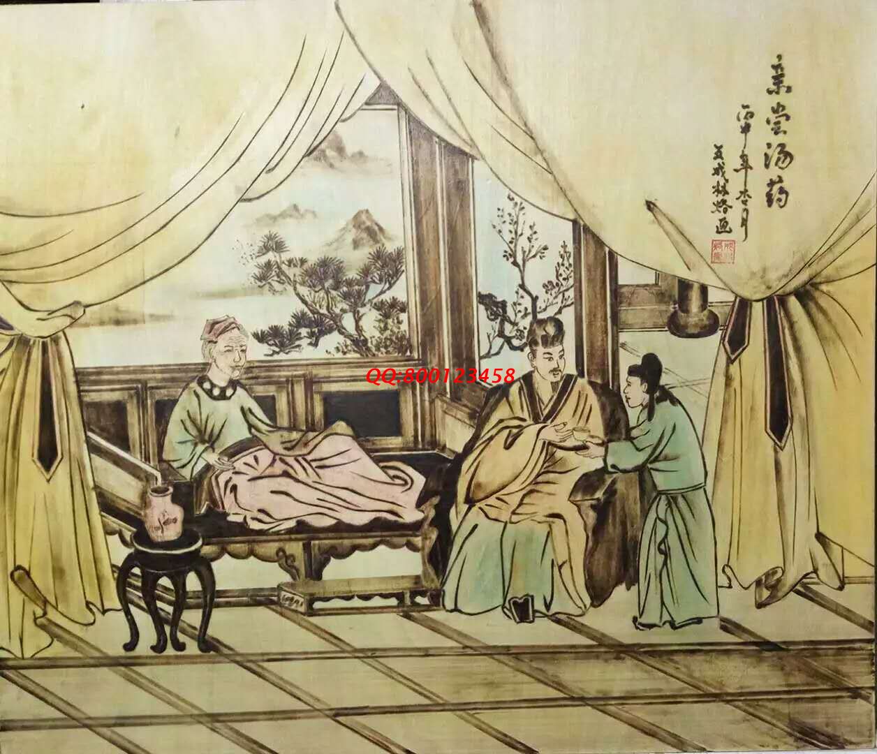 【民間手工藝品推介】邱縣傳統(tǒng)純手工烙畫，《二十四孝系列》預(yù)約定制，尺寸46*39cm