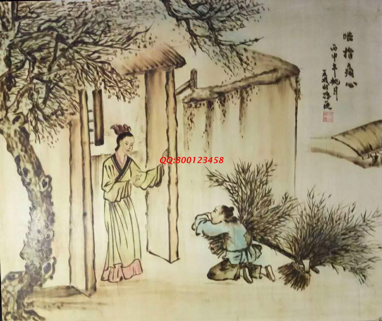 【民間手工藝品推介】邱縣傳統(tǒng)純手工烙畫，《二十四孝系列》預(yù)約定制，尺寸46*39cm