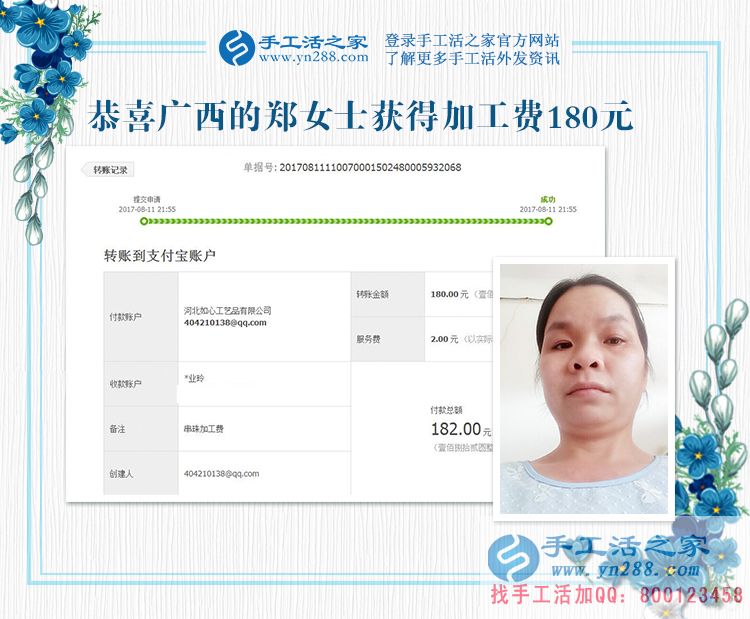 下班后沒(méi)事干，廣西貴港鄭女士做兼職手工活賺錢(qián)補(bǔ)貼家用(圖1)