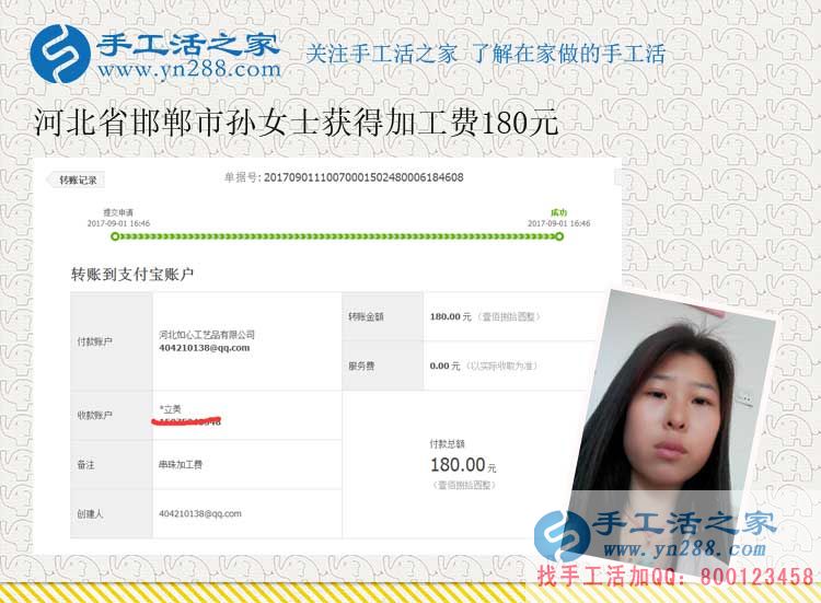 工作了，河北應(yīng)屆大學(xué)畢業(yè)生孫女士依然堅持在校做了兩年的珠繡畫手工活(圖1)