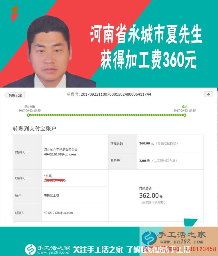 先從個(gè)人加工做起，再到組織人加工，河南永城夏先生下定決心要好好做手工活事業(yè)(圖1)