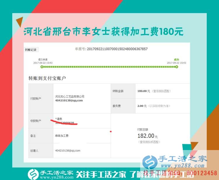 大家都在做串珠繡賺錢，河北邢臺李女士與鄰居們都是手工活之家的好會員(圖1)