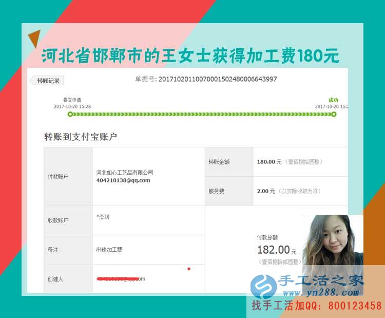 業(yè)務(wù)經(jīng)理的意外收獲，河北邯鄲美女王女士招商不成卻做起了手工活兼職賺錢(圖1)