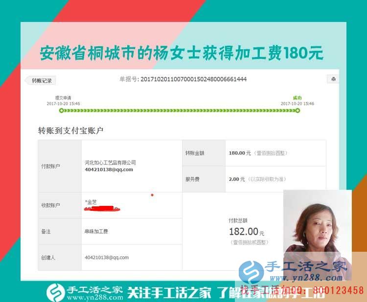 相信緣分，安徽桐城楊女士一直在家做手工活賺錢(圖1)