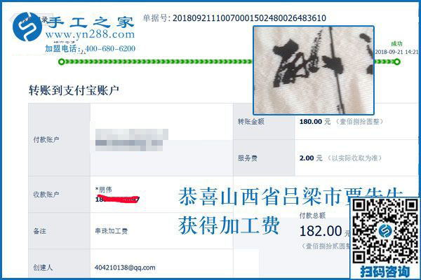 試做過關(guān)，山西呂梁賈先生開始在家組織人做手工活加盟項(xiàng)目