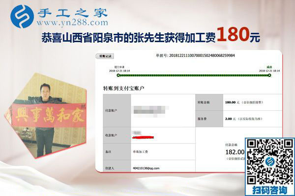 下班后干什么能掙錢？山西陽泉張先生找到正規(guī)手工活兼職