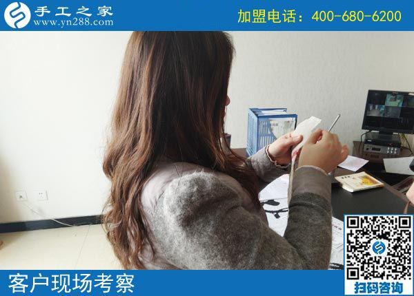 3月2日，可以帶回家做的手工活，沒有押金的手工活就是這里的珠繡手工，手工之家接待考察加工客戶剪影