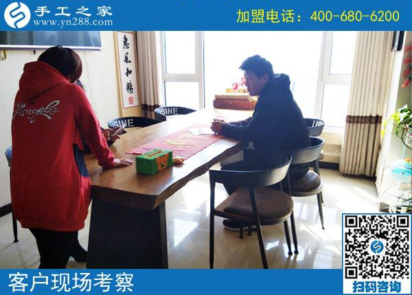 3月11日，可以寄到家做的手工活很好做，怎樣做的更快？手工之家接待考察加工客戶(hù)剪影