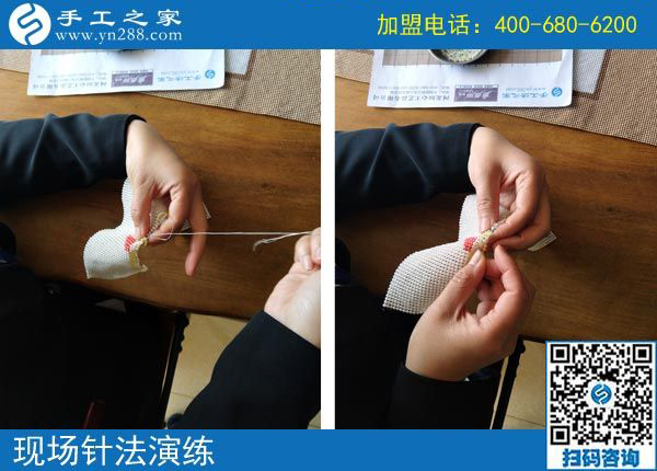 3月17日，想接正規(guī)廠家的手工活就選這里的珠繡免押金手工活，手工之家接待考察加工客戶剪影