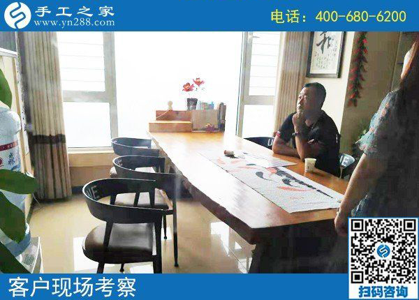 8月5日，把手工活帶回家做，外發(fā)手工活勵(lì)志珠珠繡是個(gè)好選擇，手工之家接待考察加工客戶剪影