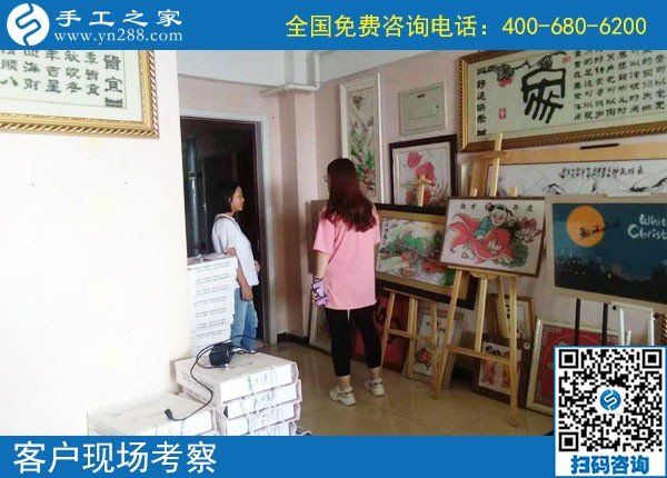 可以在家做的簡單手工活，這位女士選擇手工之家串珠繡(圖2)