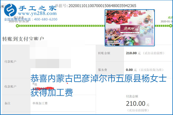 勵志珠珠繡手工活加盟項目加工費怎樣結算？收入好嗎？