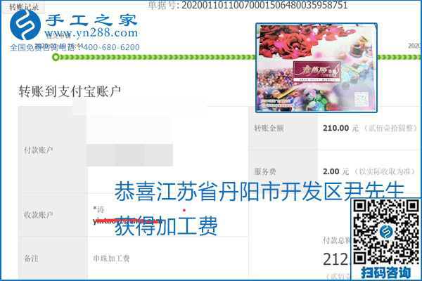 勵志珠珠繡手工活加盟項目加工費怎樣結算？收入好嗎？