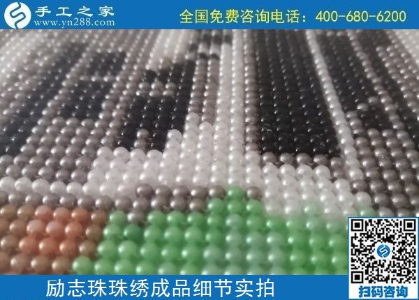 4月19日，拿回家做的手工活，手工活外發(fā)回收，這里有珠繡純手工活外發(fā)加工，手工之家勵志珠珠繡成品實拍
