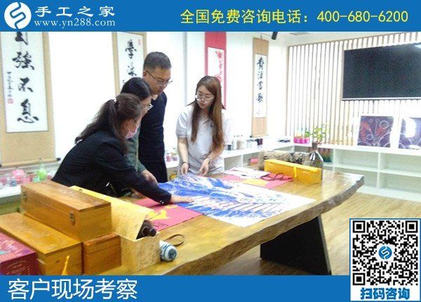 5月6日，代理手工活加工項(xiàng)目，正規(guī)外發(fā)手工活來料加工，選正規(guī)手工活勵志珠珠繡，手工之家接待考察合作加工客戶剪影