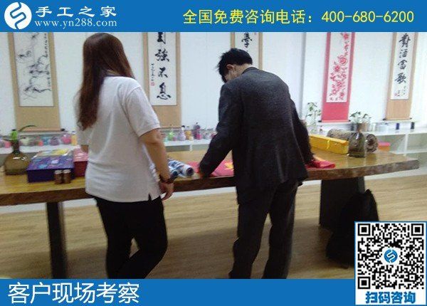 5月6日，代理手工活加工項(xiàng)目，正規(guī)外發(fā)手工活來料加工，選正規(guī)手工活勵志珠珠繡，手工之家接待考察合作加工客戶剪影