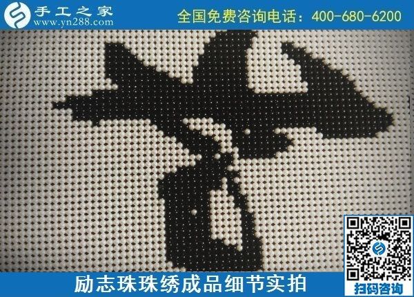 9月15日，想在家做手工活掙錢，越來越多的人選擇這個可以寄到家做的手工活，勵志珠珠繡成品細節(jié)實拍