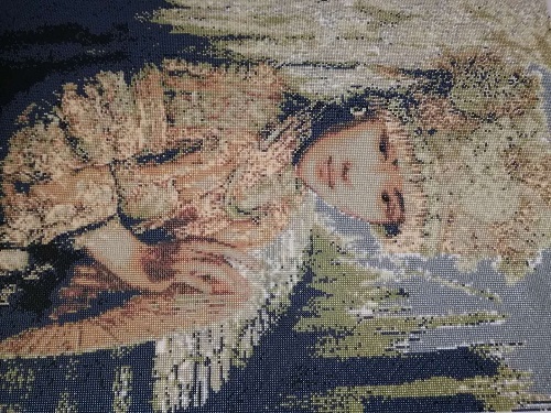 《苗族少女》民族風(fēng)系列，勵志珠珠繡純手工圖紙及成品(圖3)