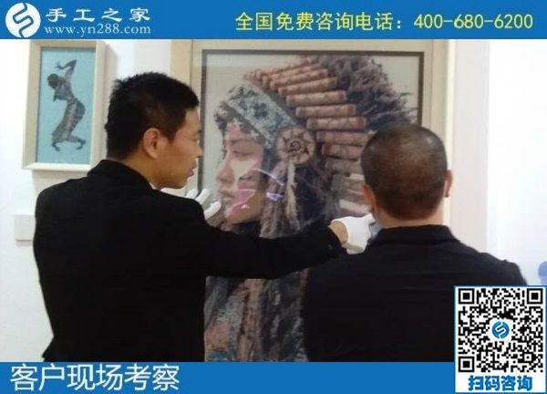 10月22日，純手工活外發(fā)加工項目受歡迎，這里的珠繡手工活是可以寄到家做的手工活，手工之家接待考察加工客戶剪影