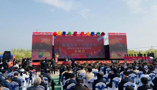 珠繡非遺項目展風采，助力邱縣文冠果花節(jié)----記邱縣第六屆文冠果花節(jié)勝利開幕