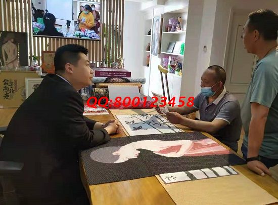 5月12日，正規(guī)供料的手工活，可以帶回家做的手工活就選這里的勵志珠珠繡，手工之家接待考察合作加工客戶剪影