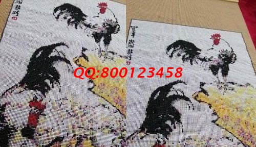 3月6日，手工活拿回家做，在家做手工活，選手工之家的珠繡手工串珠，圖為勵(lì)志珠珠繡成品細(xì)節(jié)實(shí)拍