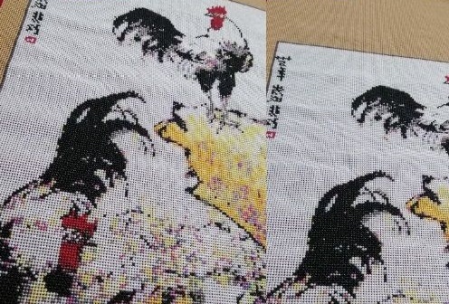 3月25日，可以寄到家做的手工活，在家做手工活掙錢，手工之家的誠信不變，圖為勵志珠珠繡成品細節(jié)實拍