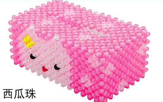 5月28日，手工活接單平臺，正規(guī)供料的手工活，珍惜珠繡外發(fā)手工活，珍惜合作，圖為珠繡串珠（紙抽盒）手工成品剪影