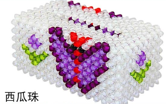5月28日，手工活接單平臺，正規(guī)供料的手工活，珍惜珠繡外發(fā)手工活，珍惜合作，圖為珠繡串珠（紙抽盒）手工成品剪影