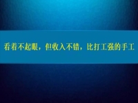 比打工強(qiáng)的好項(xiàng)目，看著不起眼，但收入不錯(cuò)，這個(gè)純手工適合在家做